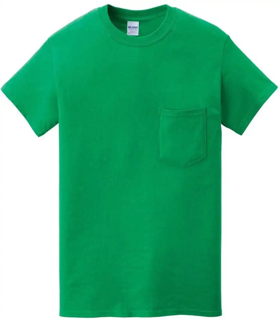 Gildan 5300 Heavy Cotton 100% Pocket t Shirt Irish Green