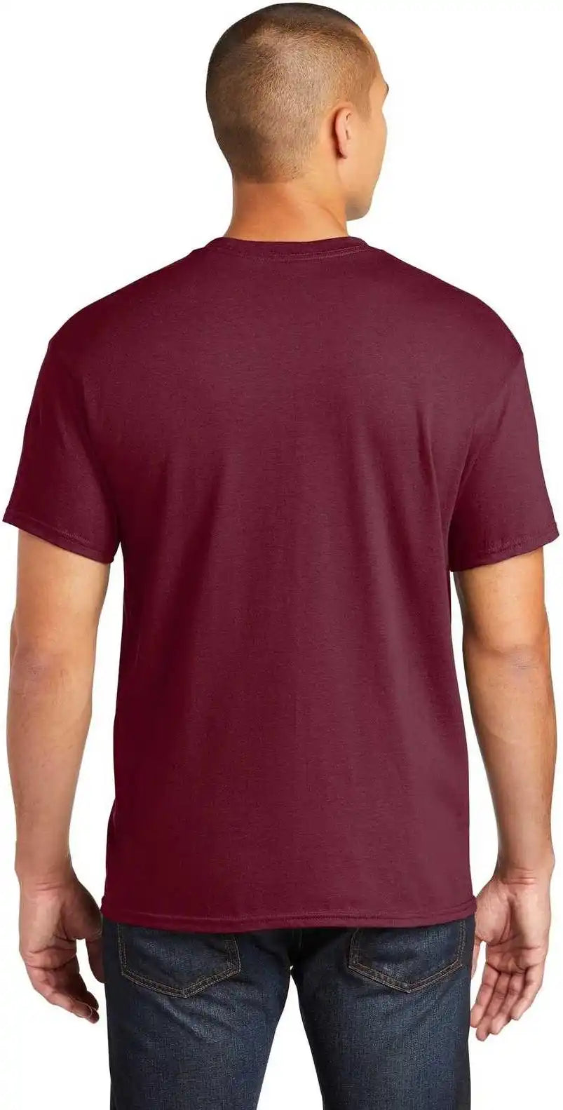Gildan 5300 Heavy Cotton 100% Pocket t Shirt Maroon
