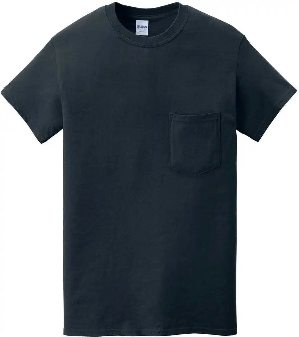 Gildan 5300 Heavy Cotton 100% Pocket t Shirt Navy