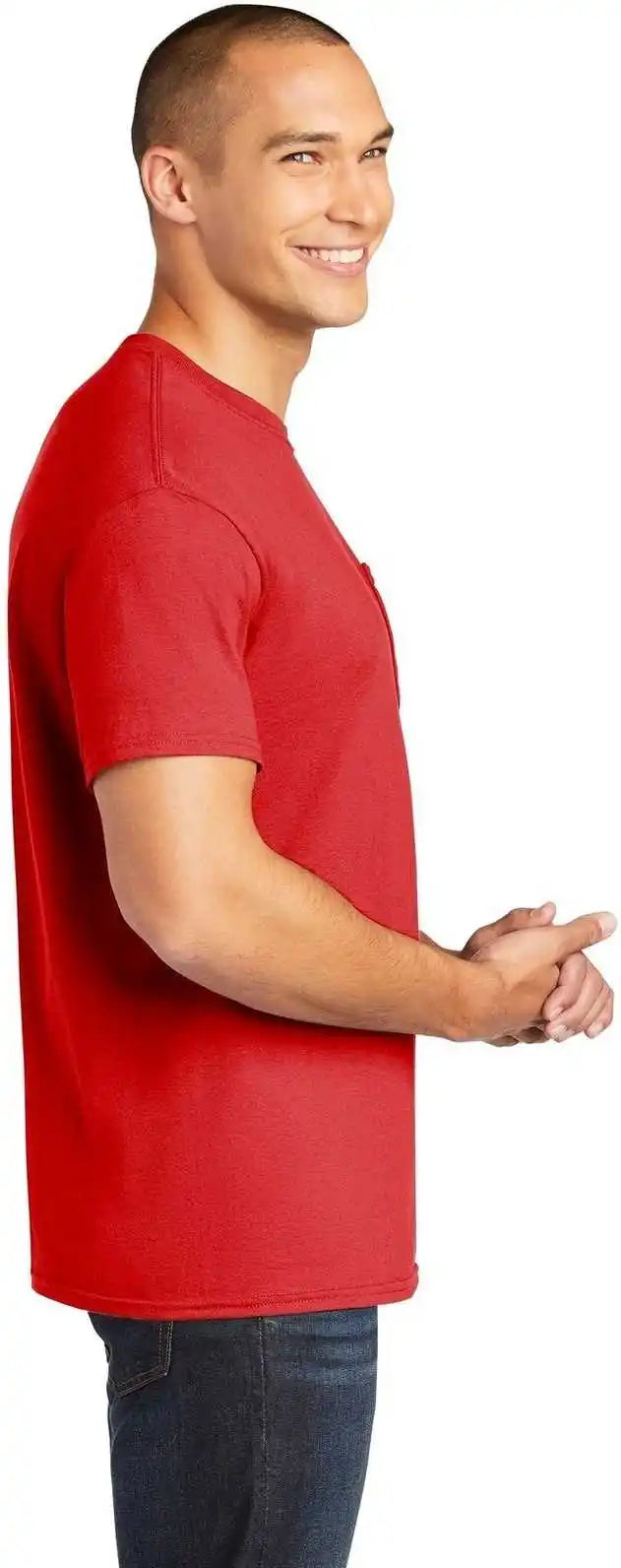 Gildan 5300 Heavy Cotton 100% Pocket T-shirt - Red