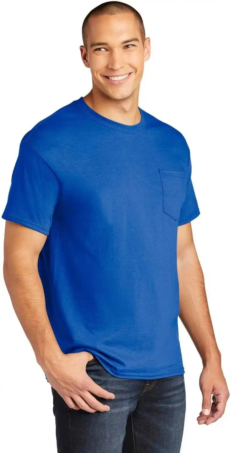 Gildan 5300 Heavy Cotton 100% Pocket t Shirt Royal