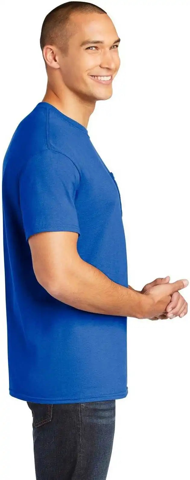Gildan 5300 Heavy Cotton 100% Pocket t Shirt Royal