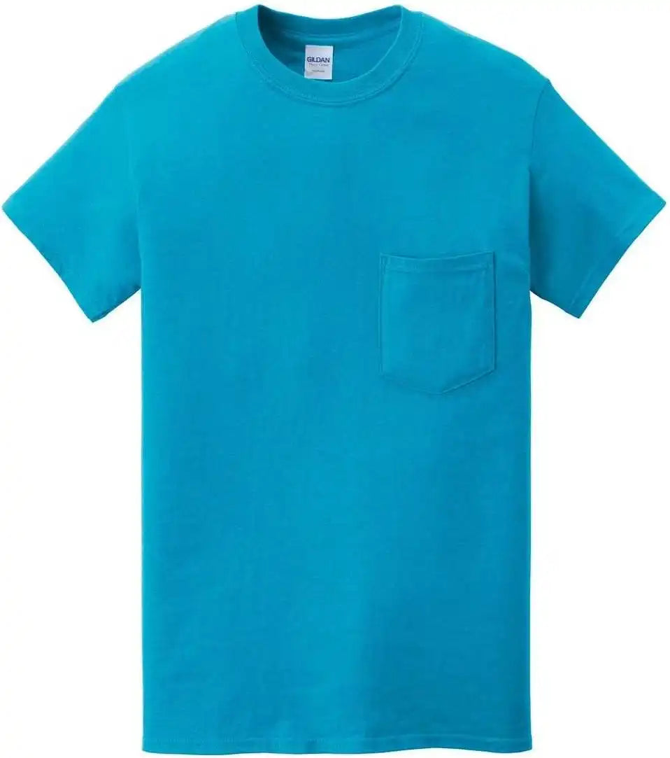 Gildan 5300 Heavy Cotton 100% Pocket t Shirt Sapphire