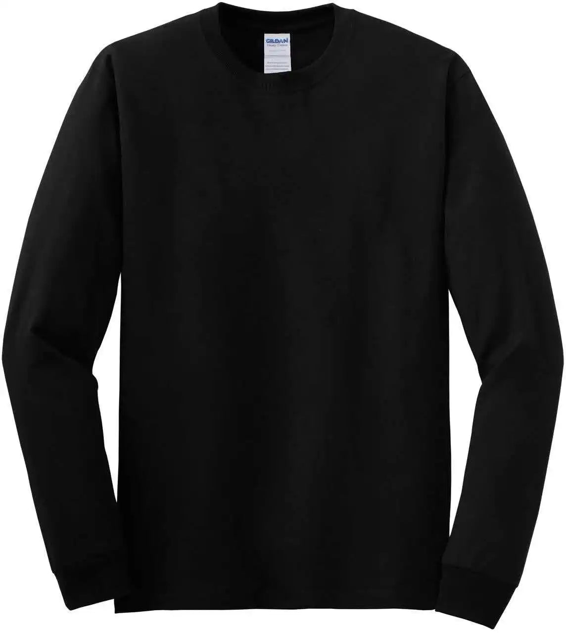 Gildan 5400 Heavy Cotton 100% Long Sleeve T-shirt - Black