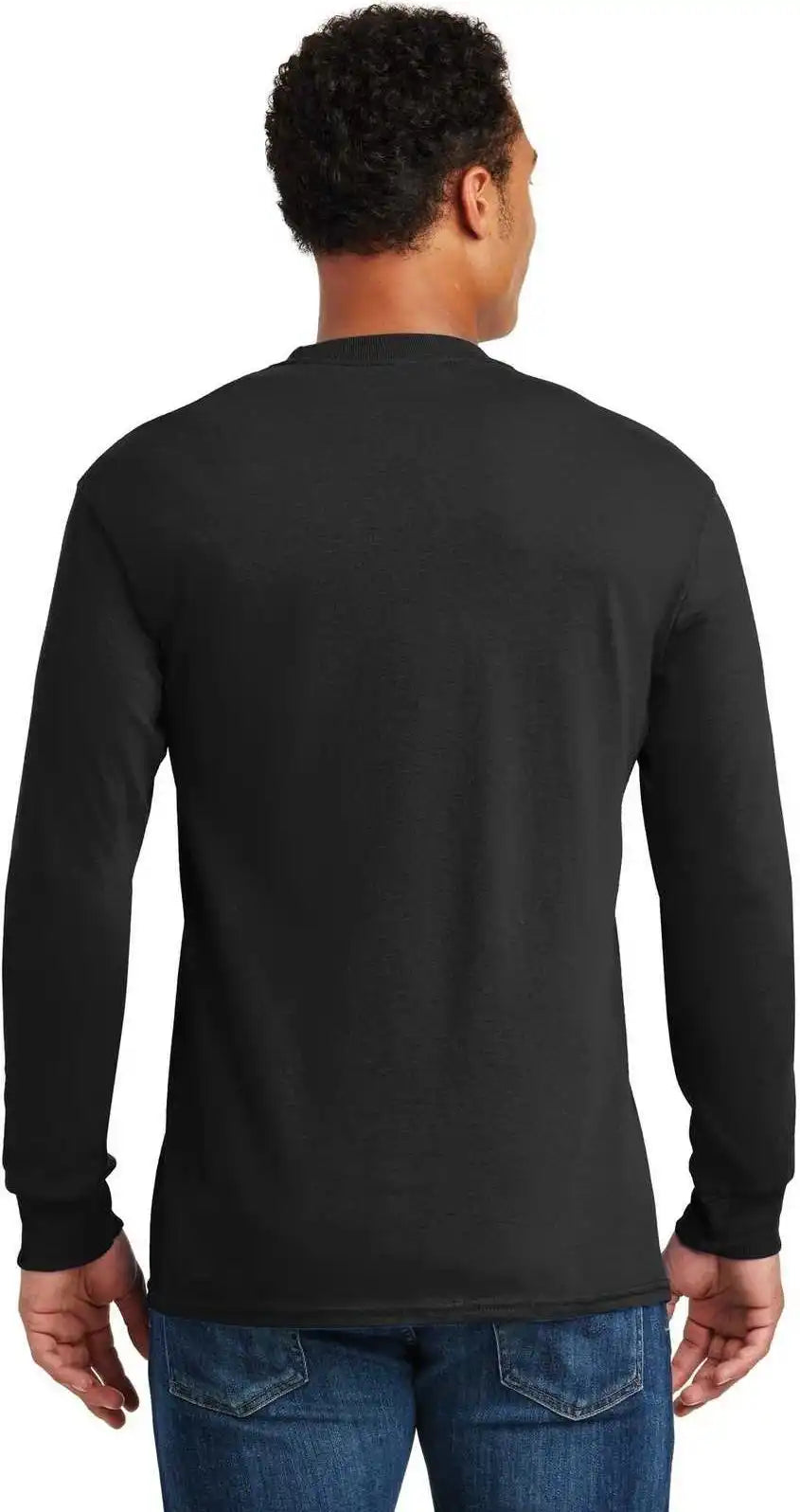 Gildan 5400 Heavy Cotton 100% Long Sleeve T-shirt - Black