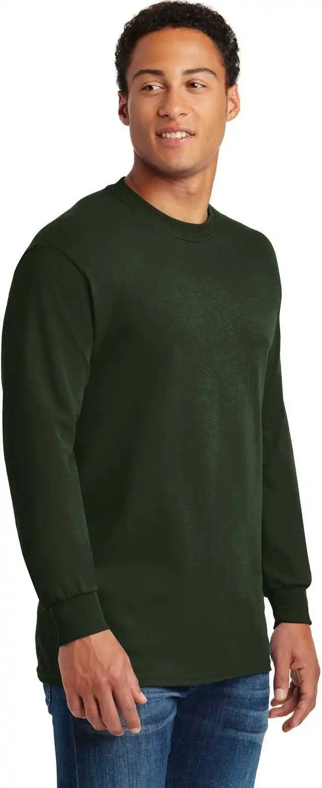 Gildan 5400 Heavy Cotton 100% Long Sleeve t Shirt Forest