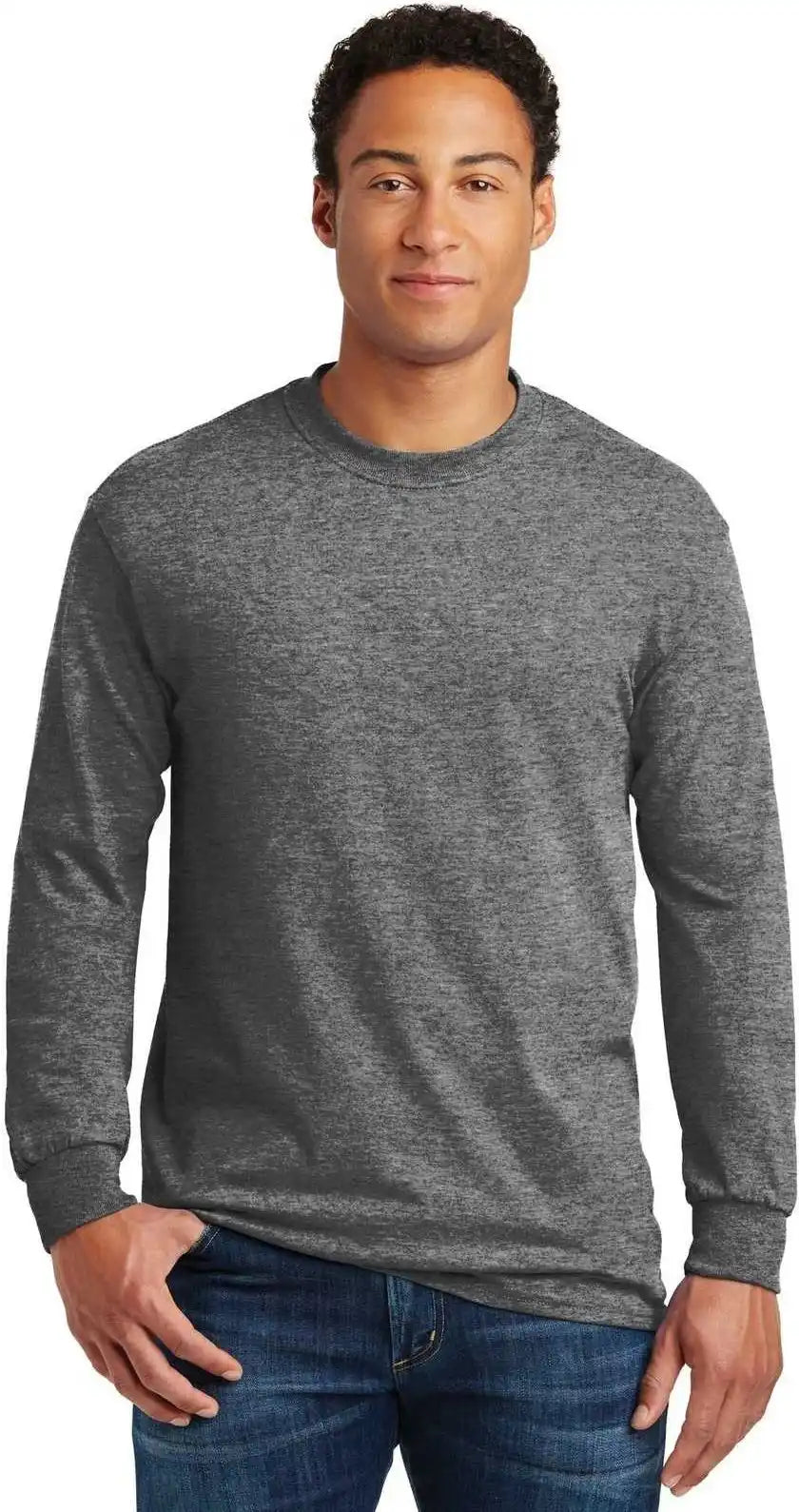 Gildan 5400 Heavy Cotton 100% Long Sleeve T-shirt - Graphite Heather