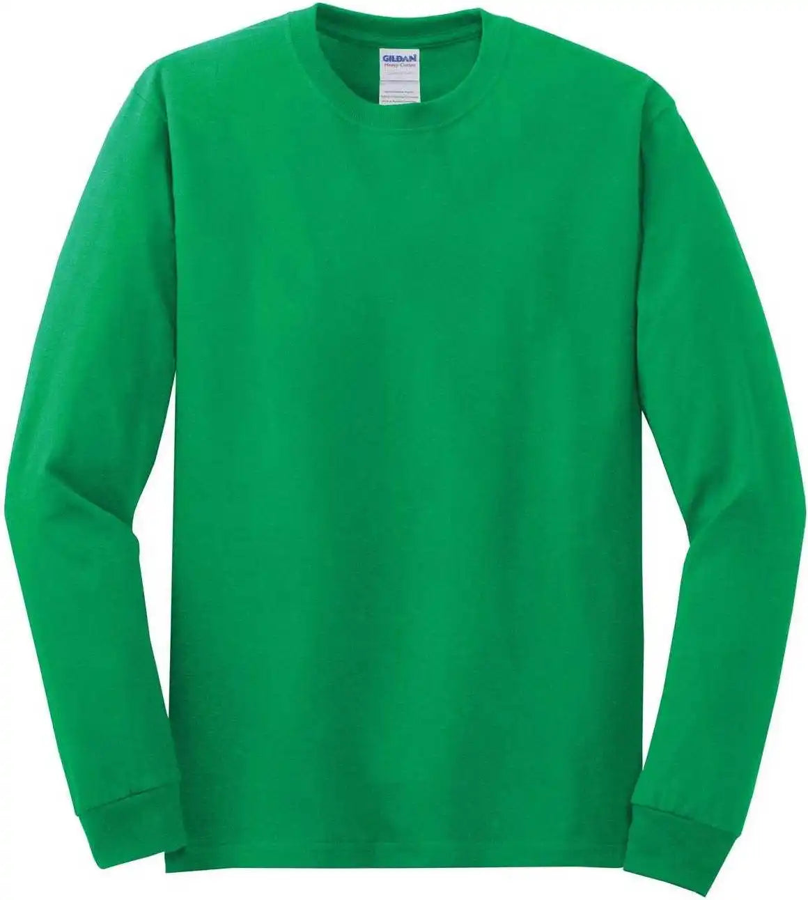 Gildan 5400 Heavy Cotton 100% Long Sleeve t Shirt Irish Green