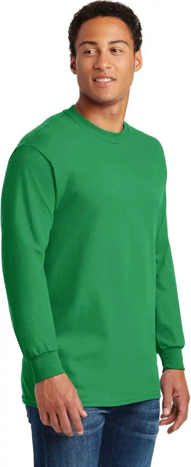 Gildan 5400 Heavy Cotton 100% Long Sleeve t Shirt Irish Green