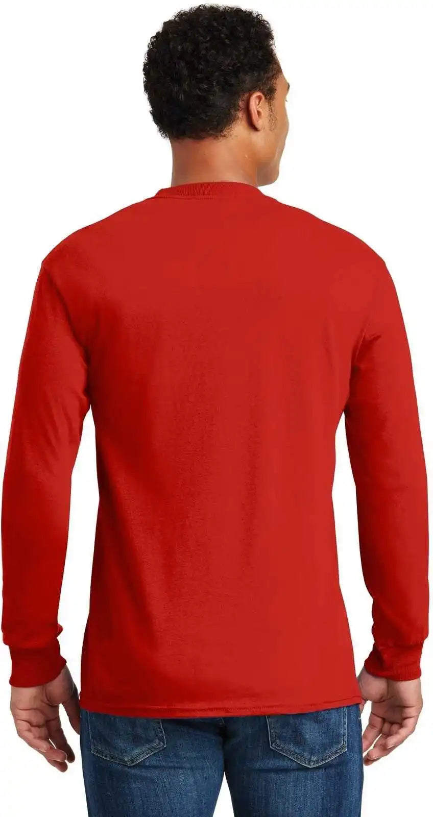 Gildan 5400 Heavy Cotton 100% Long Sleeve t Shirt Red