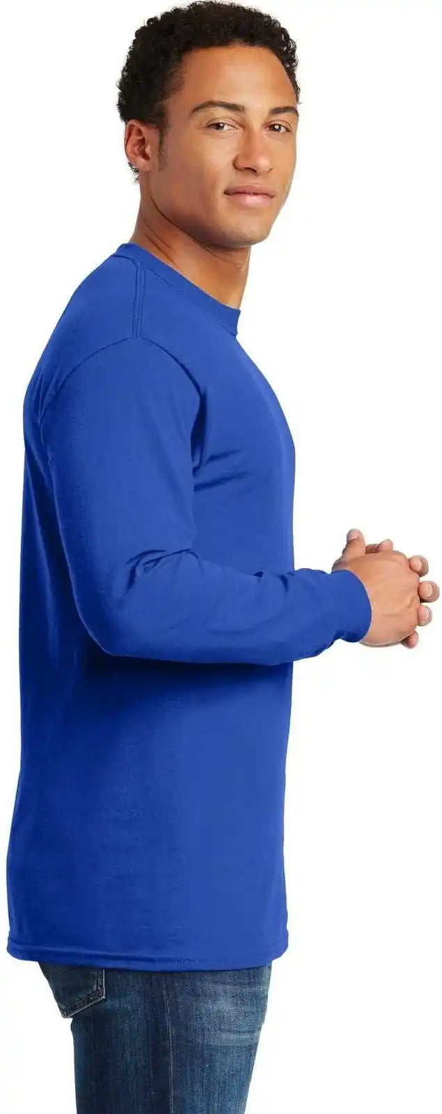 Gildan 5400 Heavy Cotton 100% Long Sleeve t Shirt Royal