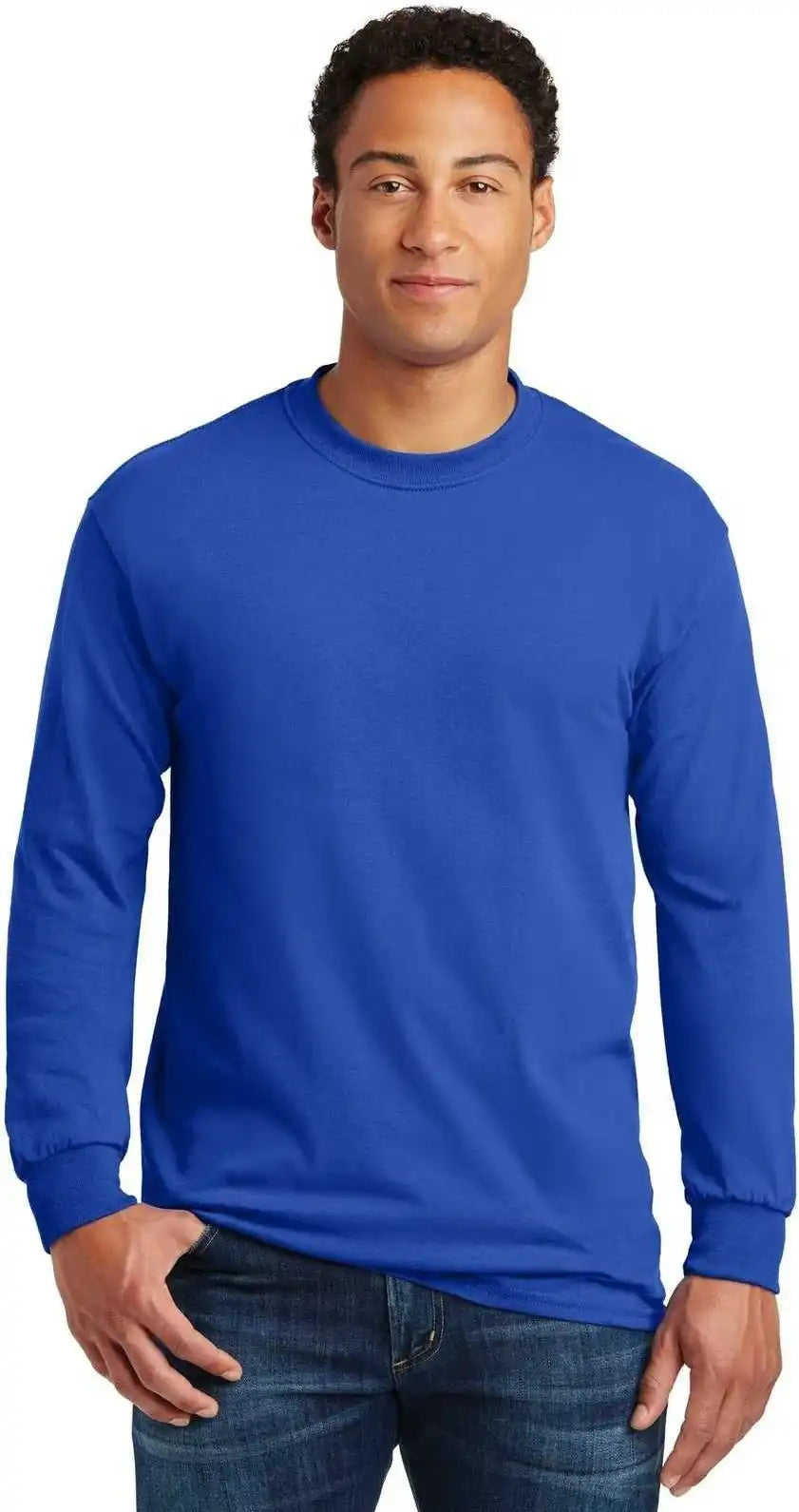 Gildan 5400 Heavy Cotton 100% Long Sleeve t Shirt Royal