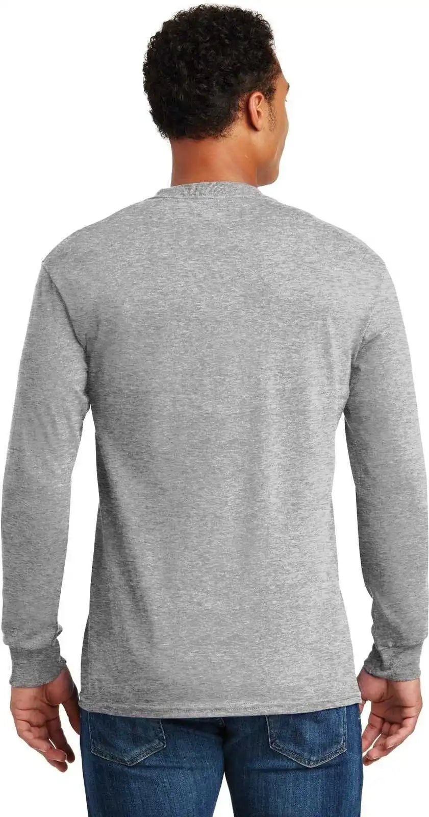 Gildan 5400 Heavy Cotton 100% Long Sleeve t Shirt Sport Gray
