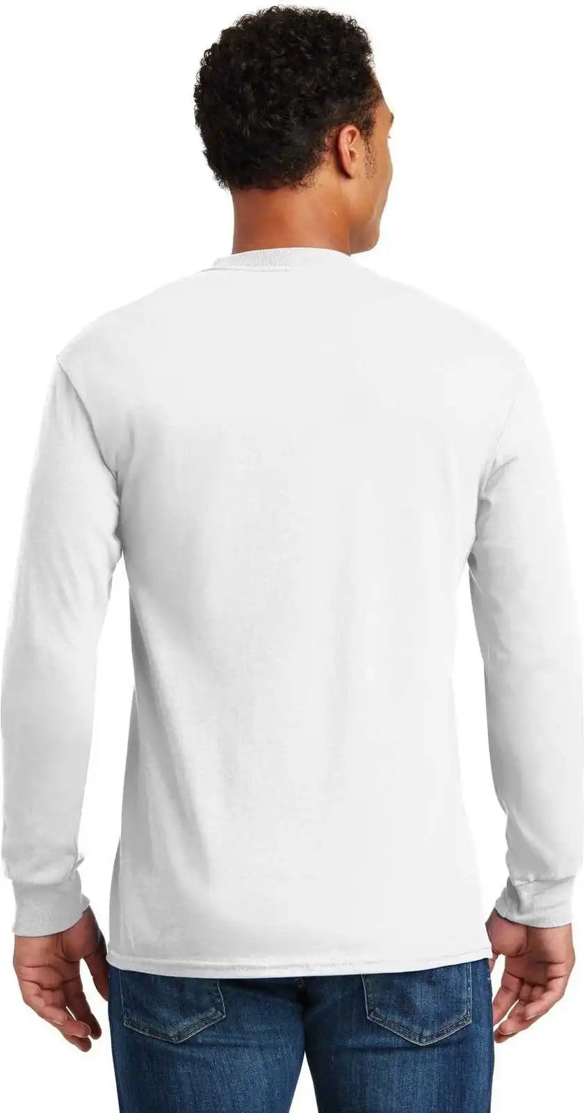 Gildan 5400 Heavy Cotton 100% Long Sleeve t Shirt White