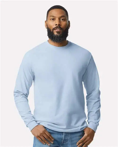 Gildan 5400 Heavy Cotton™ Long Sleeve T-shirt - Light Blue