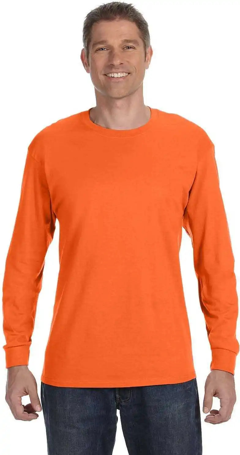 Gildan 5400 Heavy Cotton Long Sleeve t Shirt Orange
