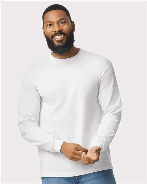 Gildan 5400 Heavy Cotton™ Long Sleeve T-shirt - White