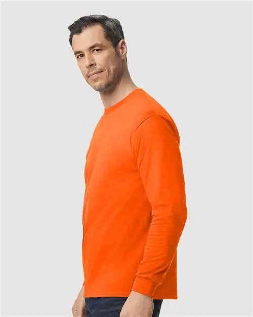 Gildan 5400 Heavy Cottonâ„¢ Long Sleeve T-shirt - Orange