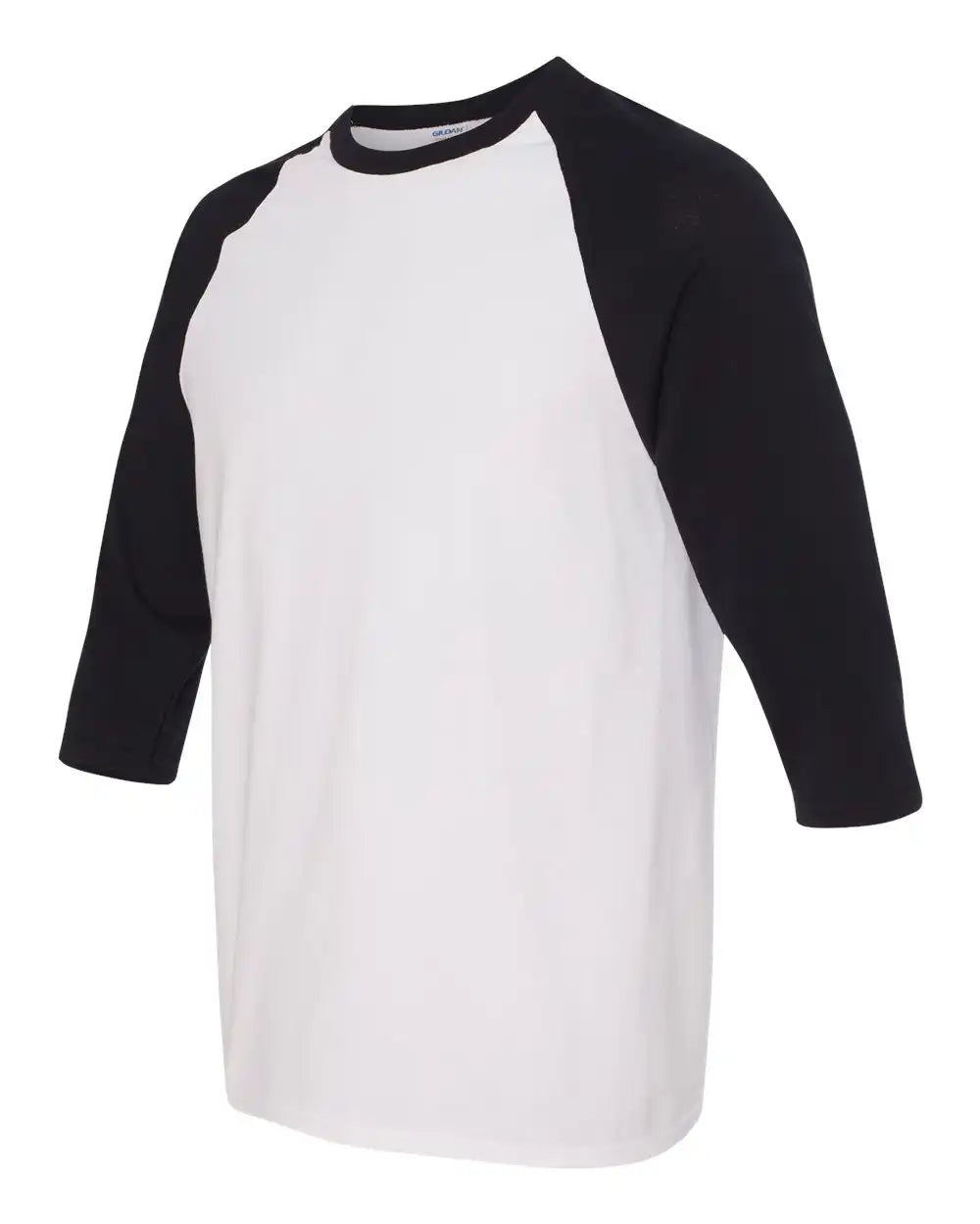 Gildan 5700 Heavy Cotton™ Raglan Three-quarter Sleeve T-shirt - White Black - White/ / s