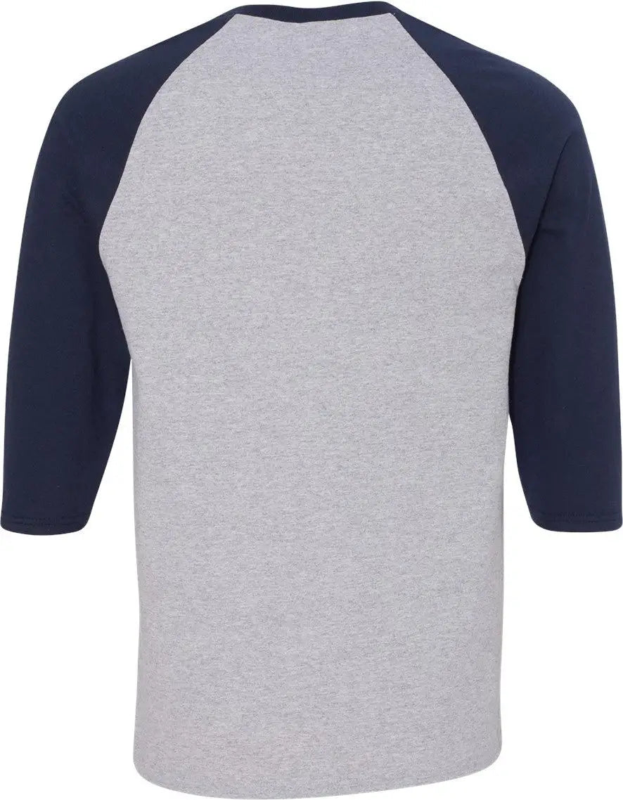 Gildan 5700 Heavy Cottonâ„¢ Raglan Three-quarter Sleeve T-shirt - Sport Grey Navy