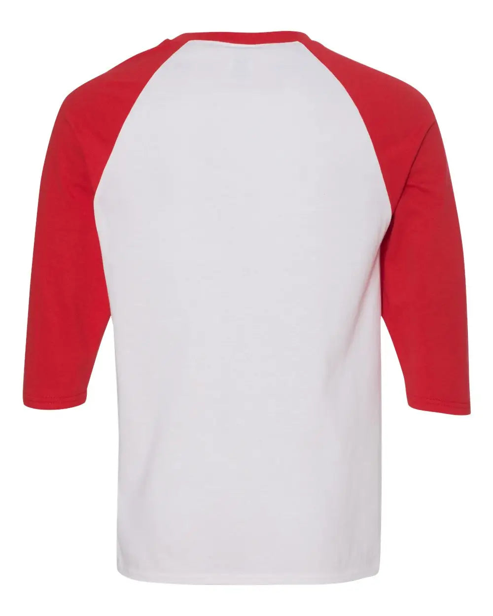 Gildan 5700 Heavy Cottonâ„¢ Raglan Three-quarter Sleeve T-shirt - White Red