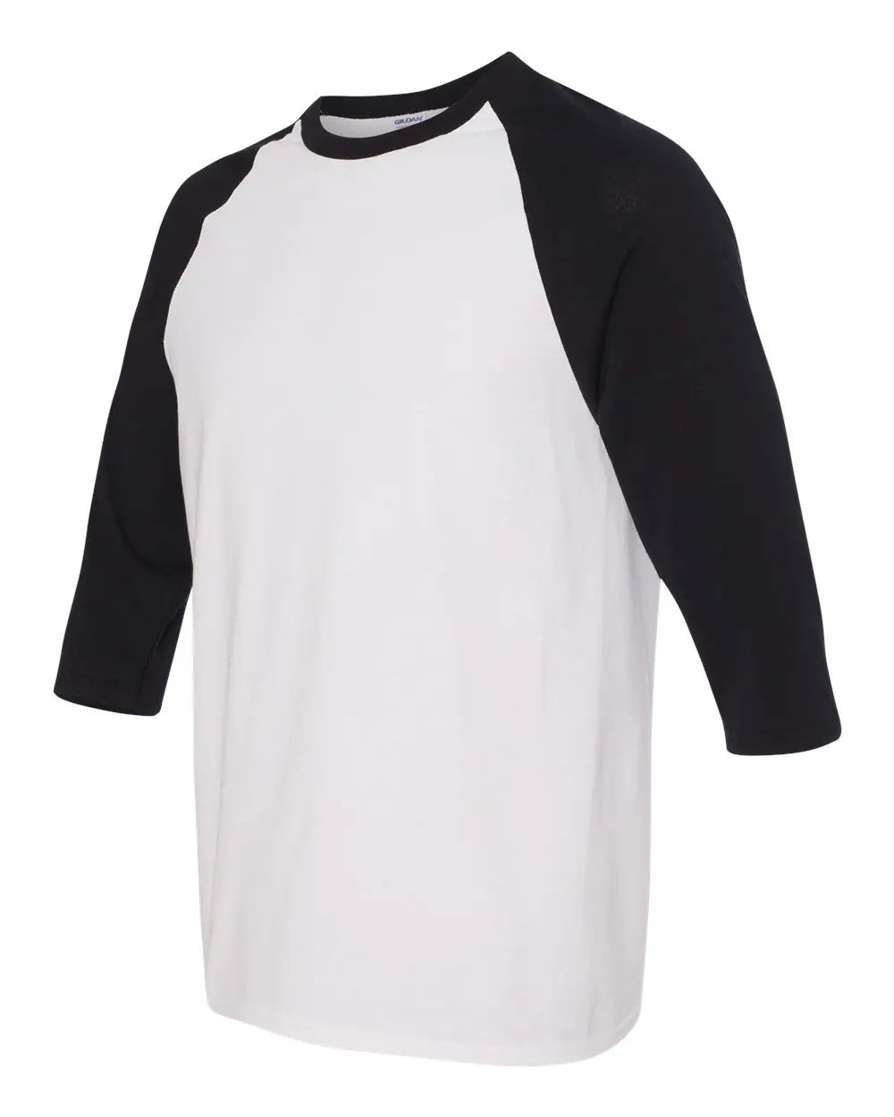 Gildan 5700 Heavy Cottonâ„¢ Raglan Three-quarter Sleeve T-shirt - White Black