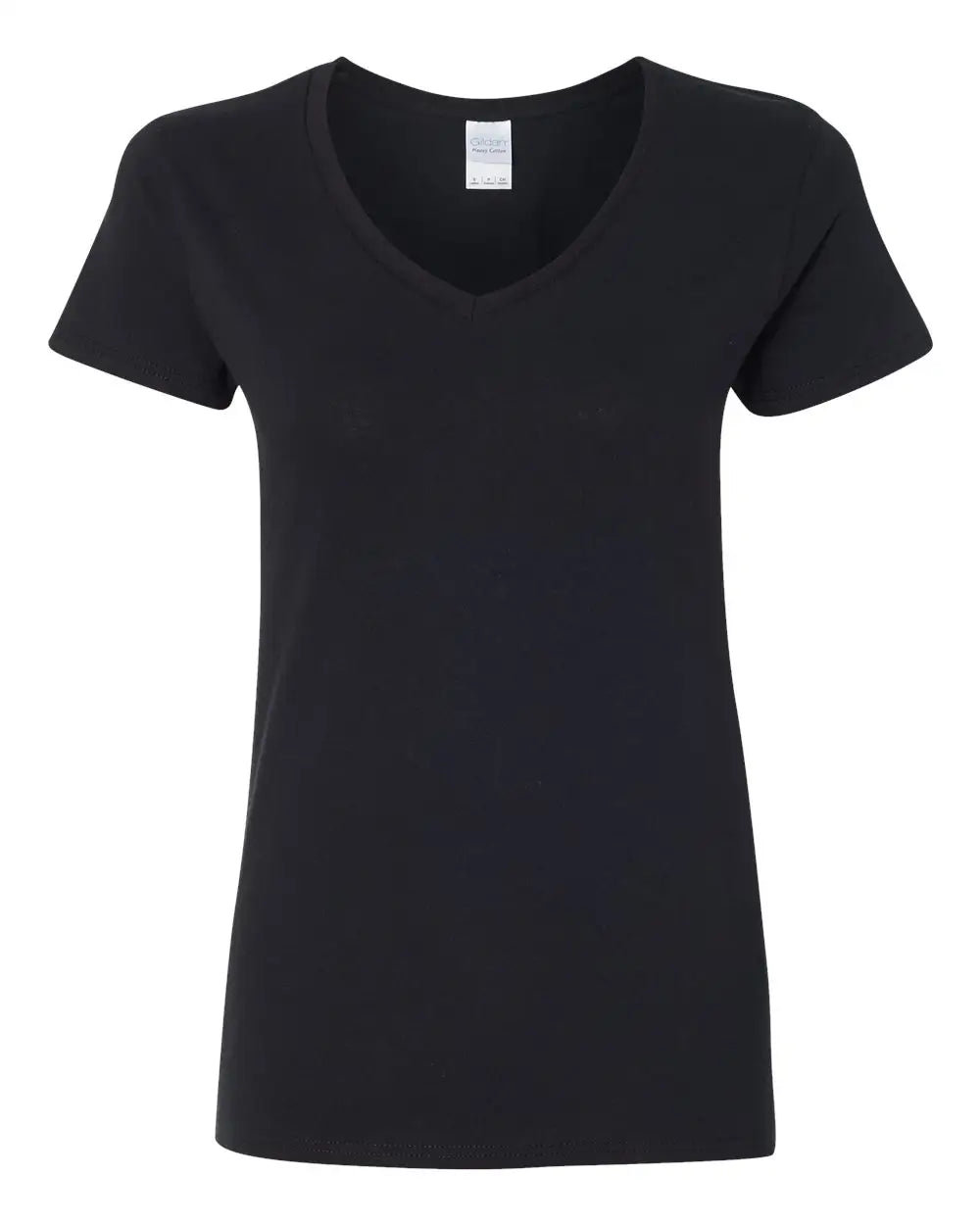 Gildan 5v00l Heavy Cotton™ Women’s V-neck T-shirt - Black - s