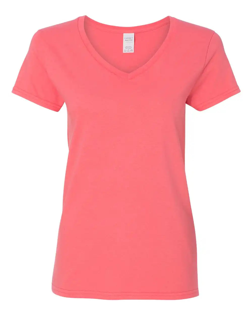 Gildan 5v00l Heavy Cotton™ Women’s V-neck T-shirt - Coral Silk - s