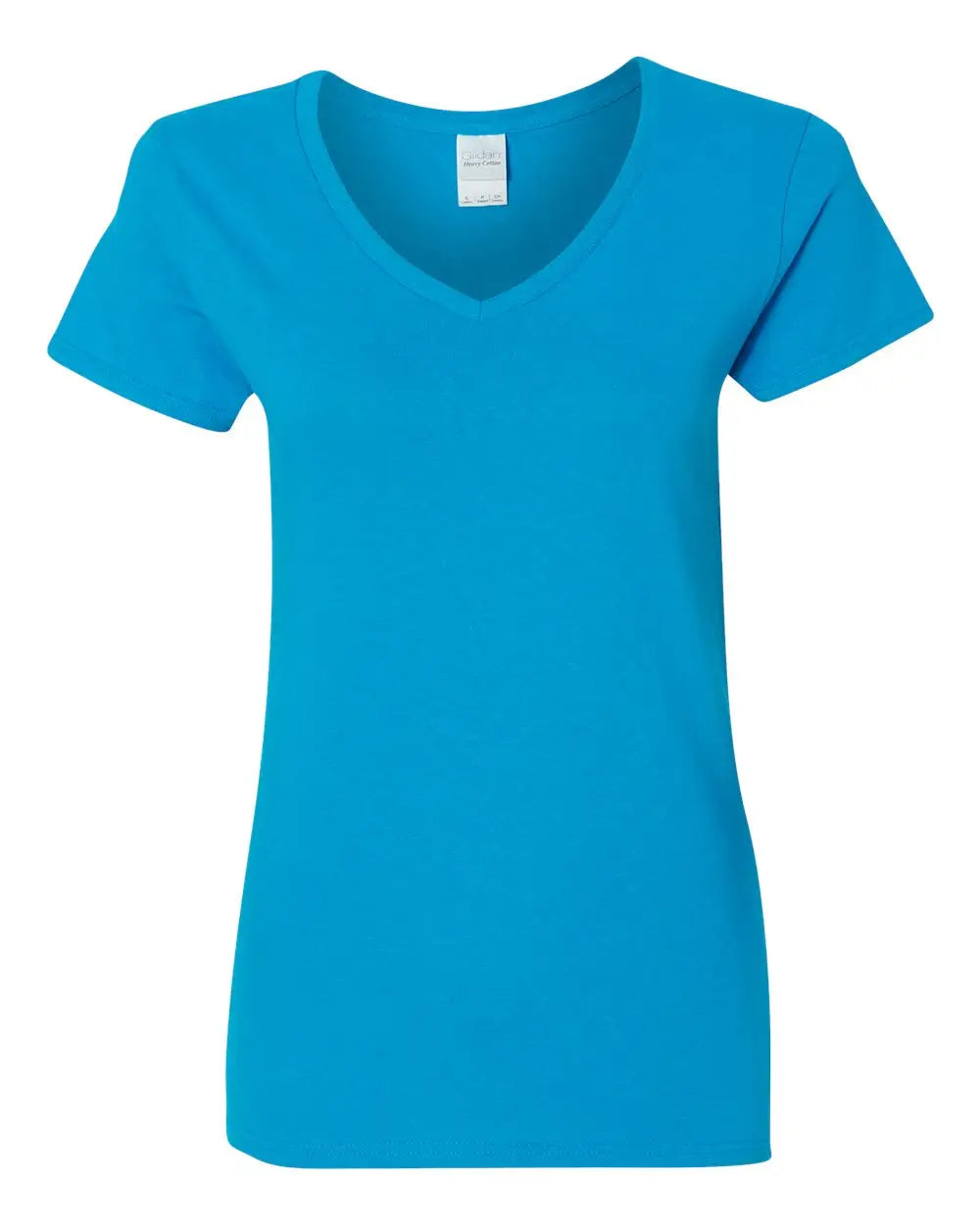 Gildan 5v00l Heavy Cotton™ Women’s V-neck T-shirt - Sapphire - Blue / s