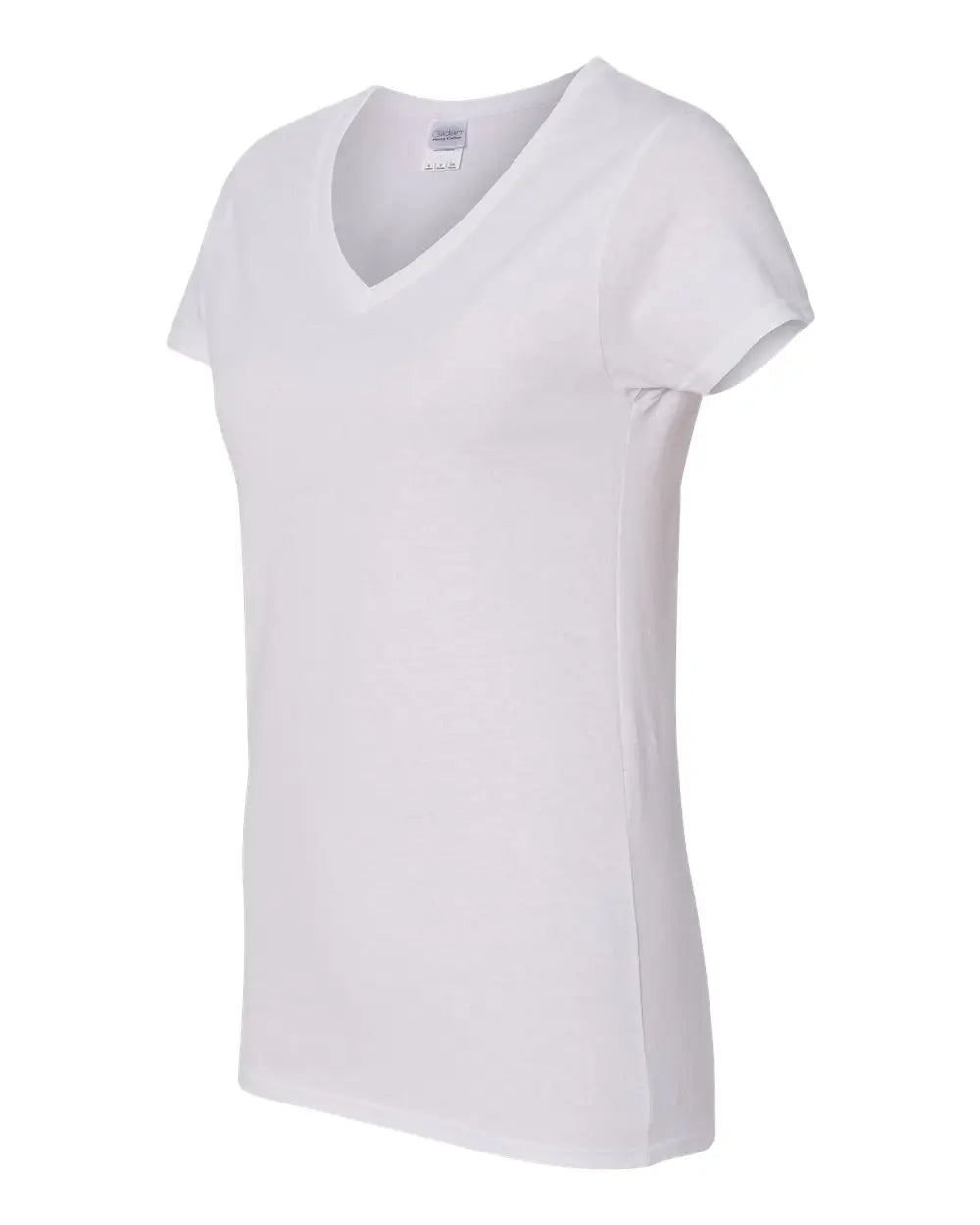 Gildan 5v00l Heavy Cottonâ„¢ Women’s V-neck T-shirt - White