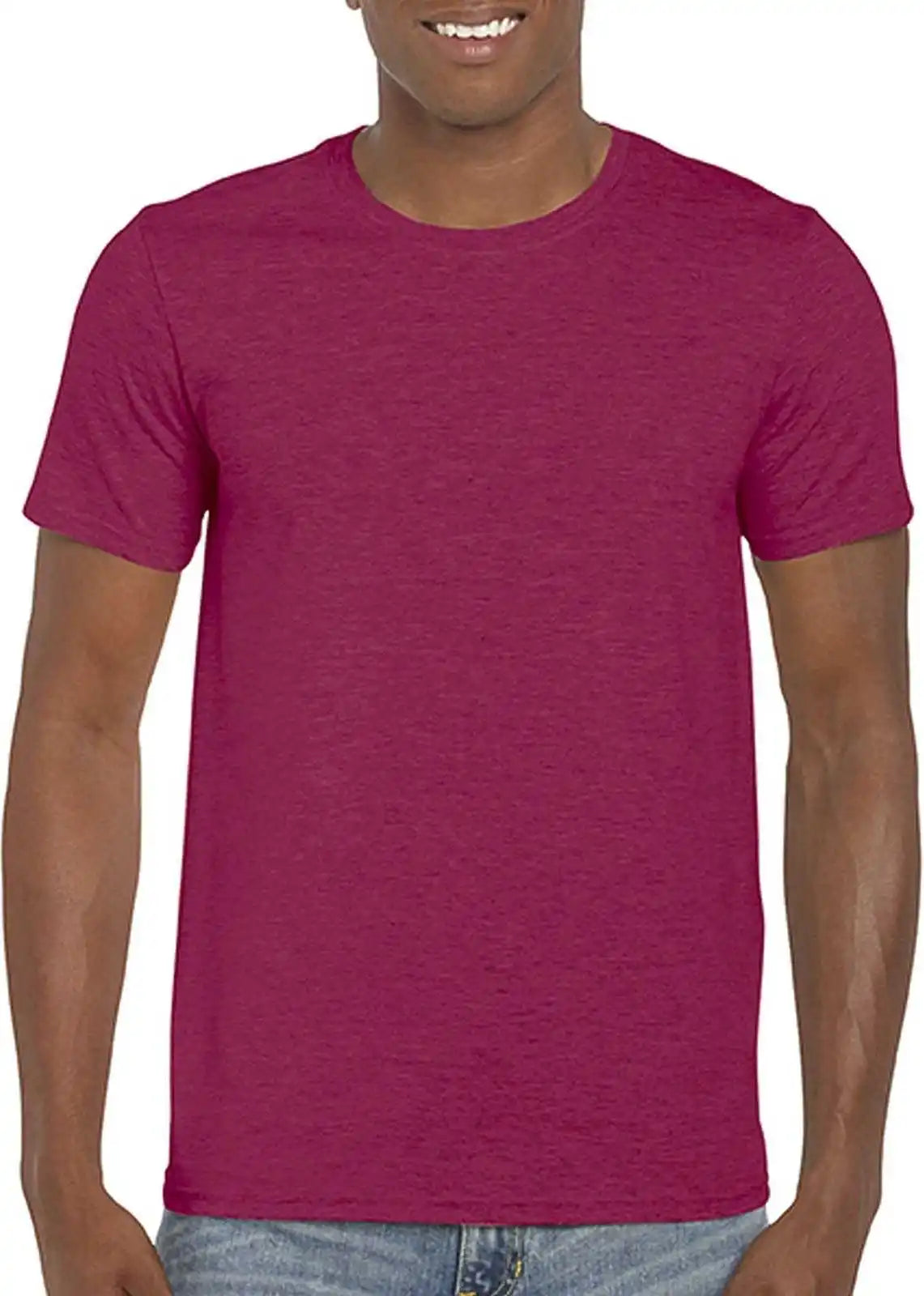 Gildan 64000 Softstyle t Shirt Heather Cardinal