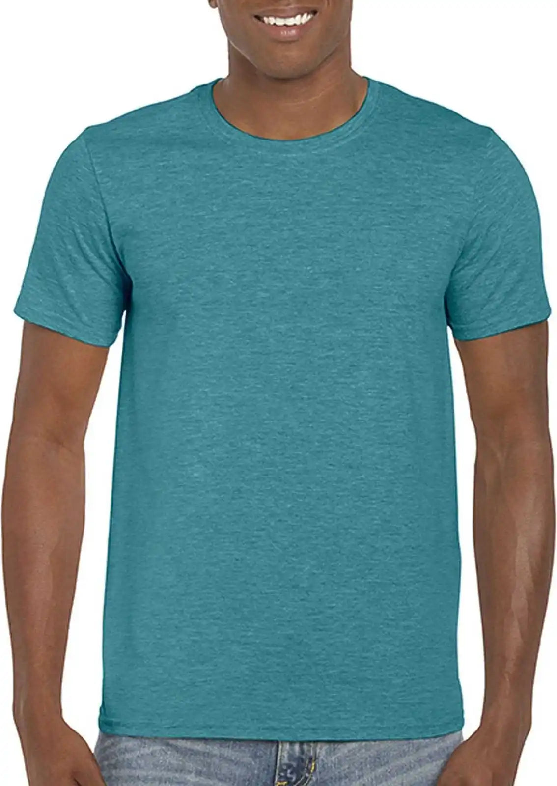 Gildan 64000 Softstyle t Shirt Heather Galapagos Blue