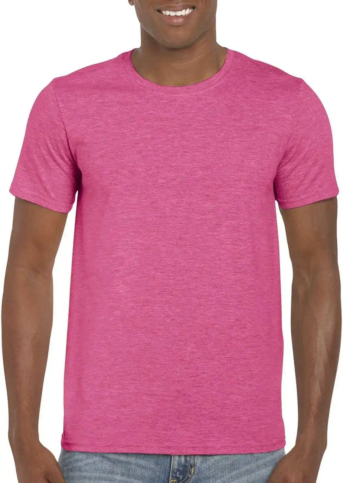 Gildan 64000 Softstyle t Shirt Heather Heliconia
