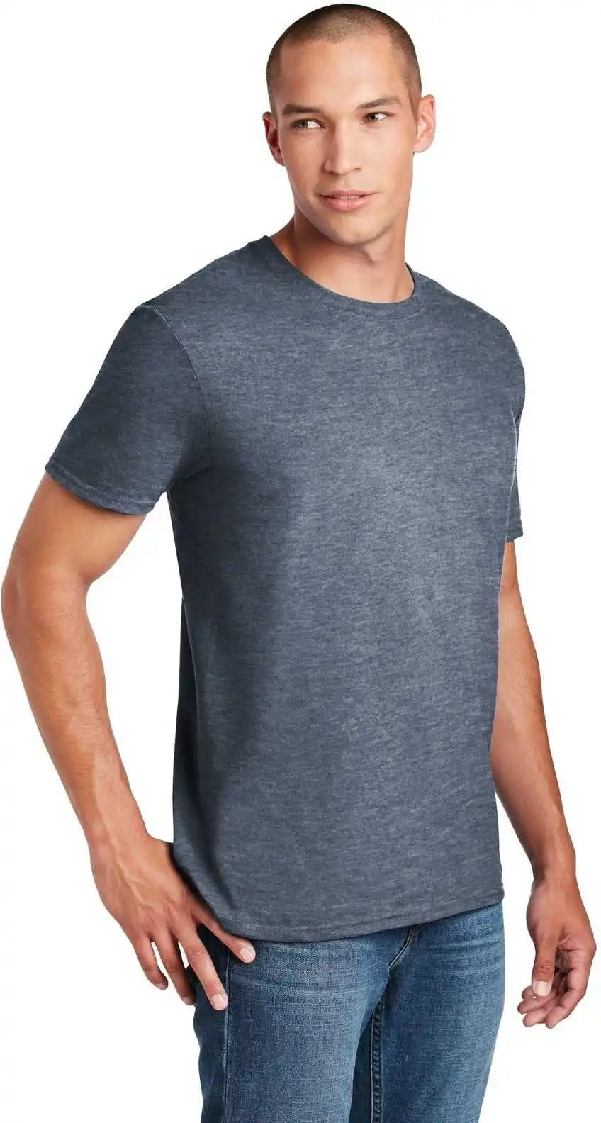 Gildan 64000 Softstyle t Shirt Heather Indigo