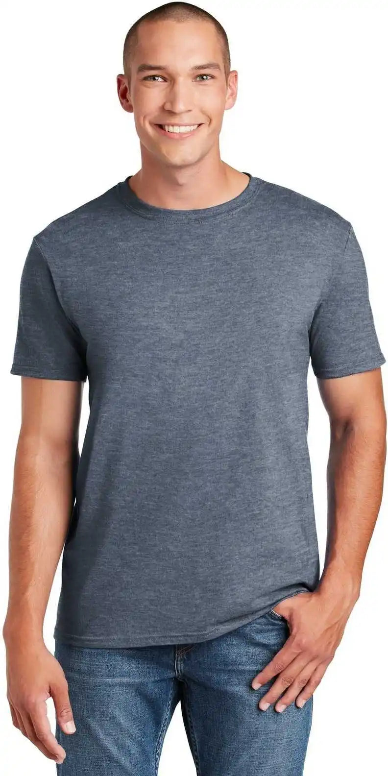 Gildan 64000 Softstyle t Shirt Heather Indigo