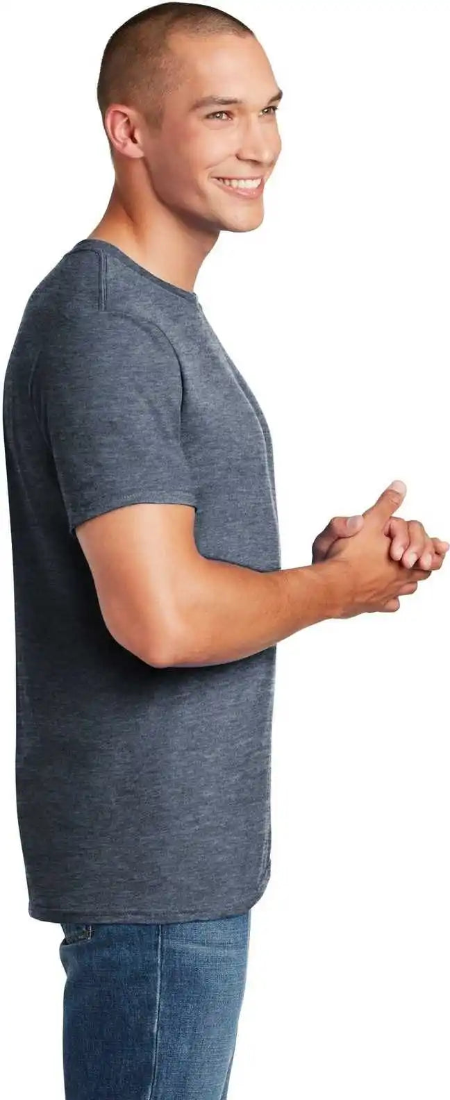 Gildan 64000 Softstyle t Shirt Heather Indigo