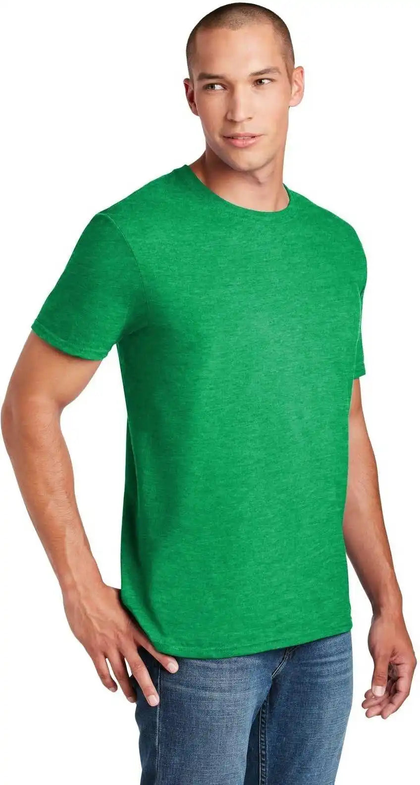 Gildan 64000 Softstyle t Shirt Heather Irish Green