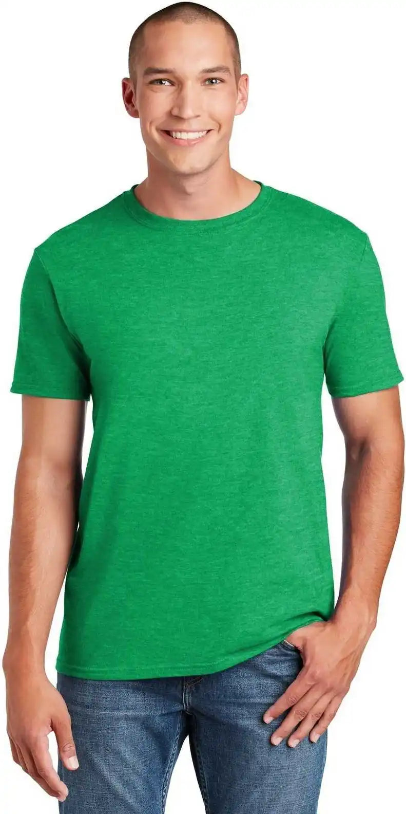 Gildan 64000 Softstyle t Shirt Heather Irish Green
