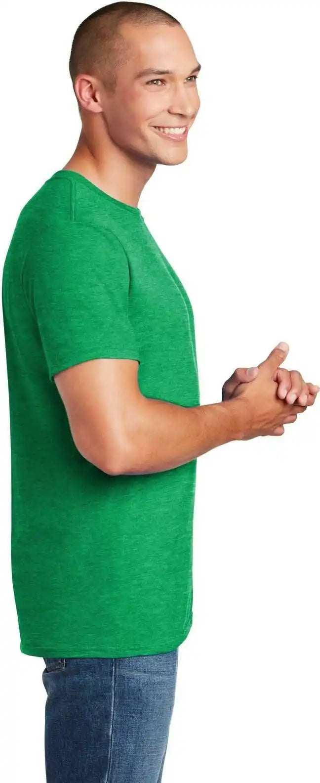 Gildan 64000 Softstyle t Shirt Heather Irish Green