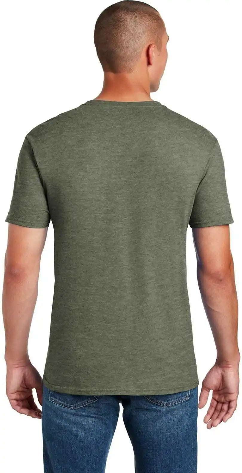 Gildan 64000 Softstyle t Shirt Heather Military Green