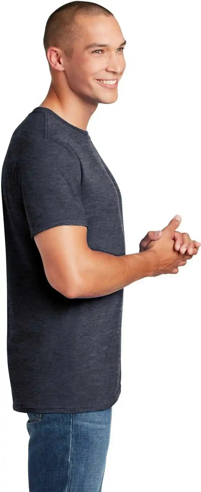 Gildan 64000 Softstyle t Shirt Heather Navy