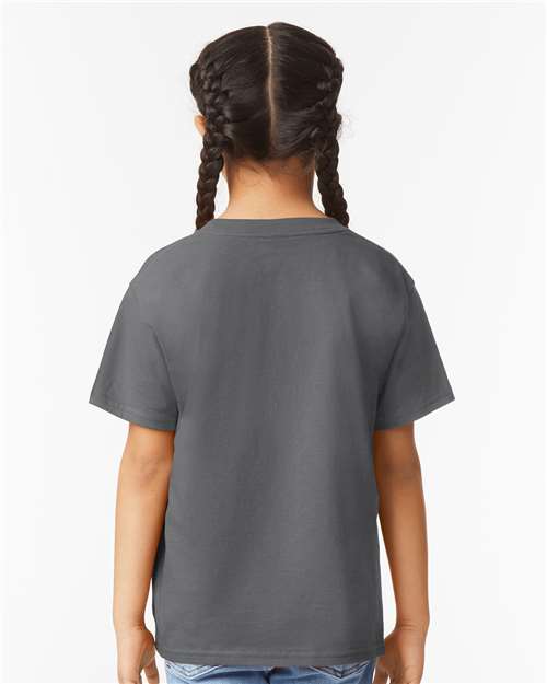 Gildan 64000b Softstyle Youth T-shirt - Heather Dark Grey