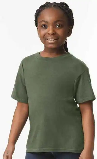 Gildan 64000b Softstyle Youth T-shirt - Military Green
