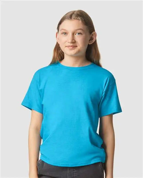 Gildan 64000bcvc Softstyle® Youth Cvc T-shirt - Caribbean Mist