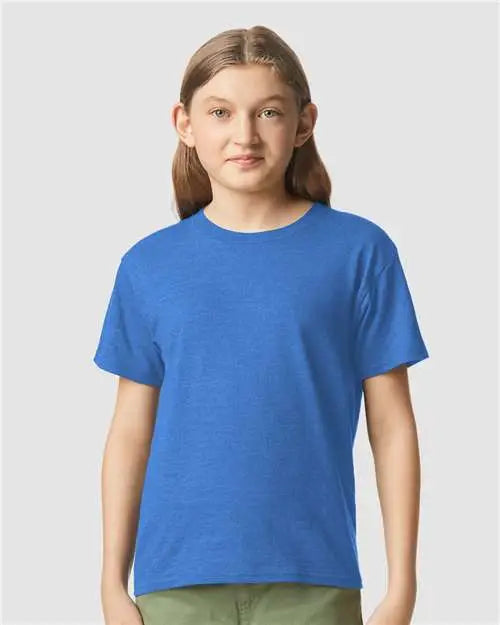 Gildan 64000bcvc Softstyle® Youth Cvc T-shirt - Royal Mist