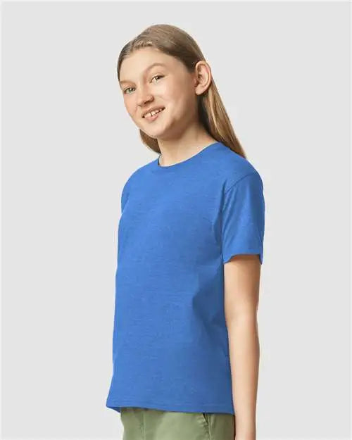 Gildan 64000bcvc Softstyle® Youth Cvc T-shirt - Royal Mist