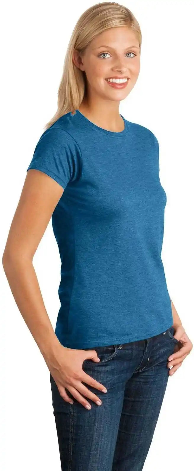 Gildan 64000l Softstyle Ladies T-shirt - Antique Sapphire