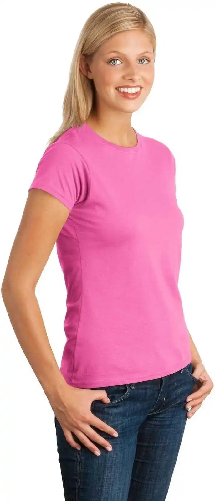 Gildan 64000l Softstyle Ladies t Shirt Azalea