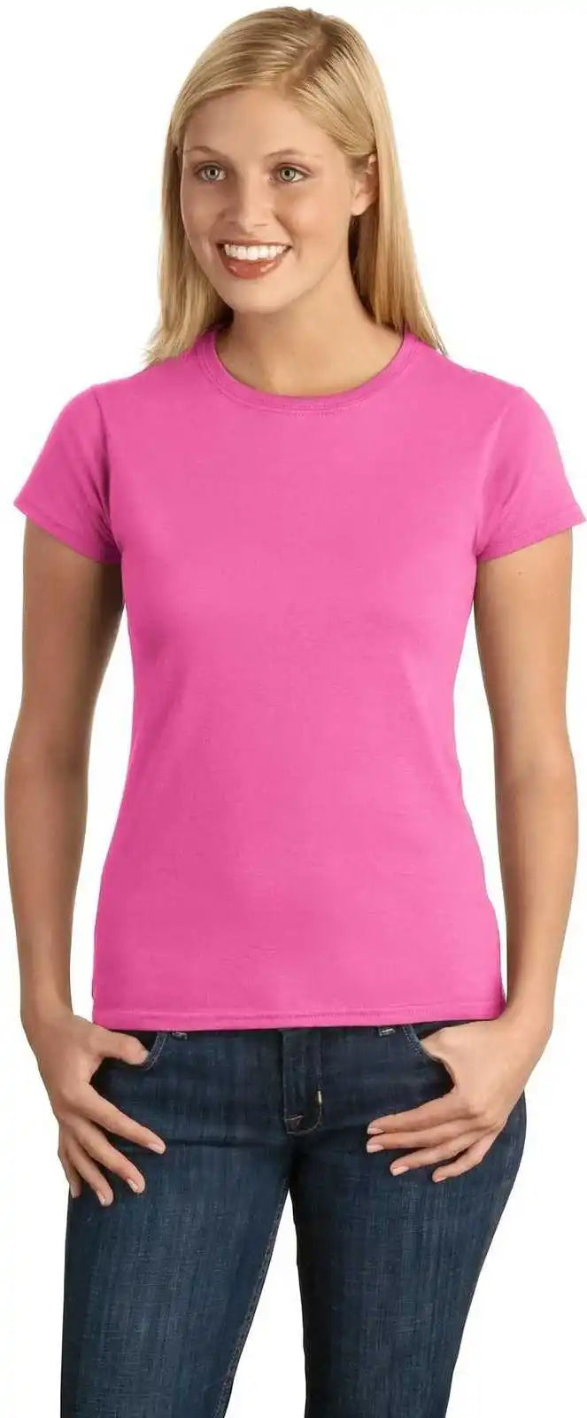 Gildan 64000l Softstyle Ladies t Shirt Azalea