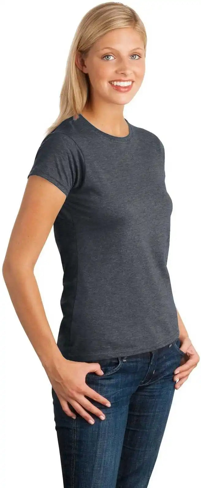 Gildan 64000l Softstyle Ladies T-shirt - Dark Heather